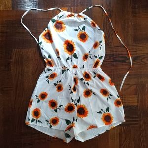 Shein Sunflower Romper Size 6
